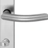 Südmetall WC-Türgriff-Garnitur Langschild Jillian Edelstahl satiniert silber 235 x 40 mm