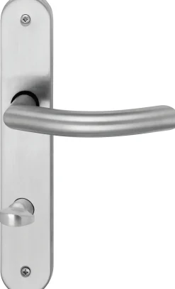 Südmetall WC-Türgriff-Garnitur Langschild Jillian Edelstahl satiniert silber 235 x 40 mm