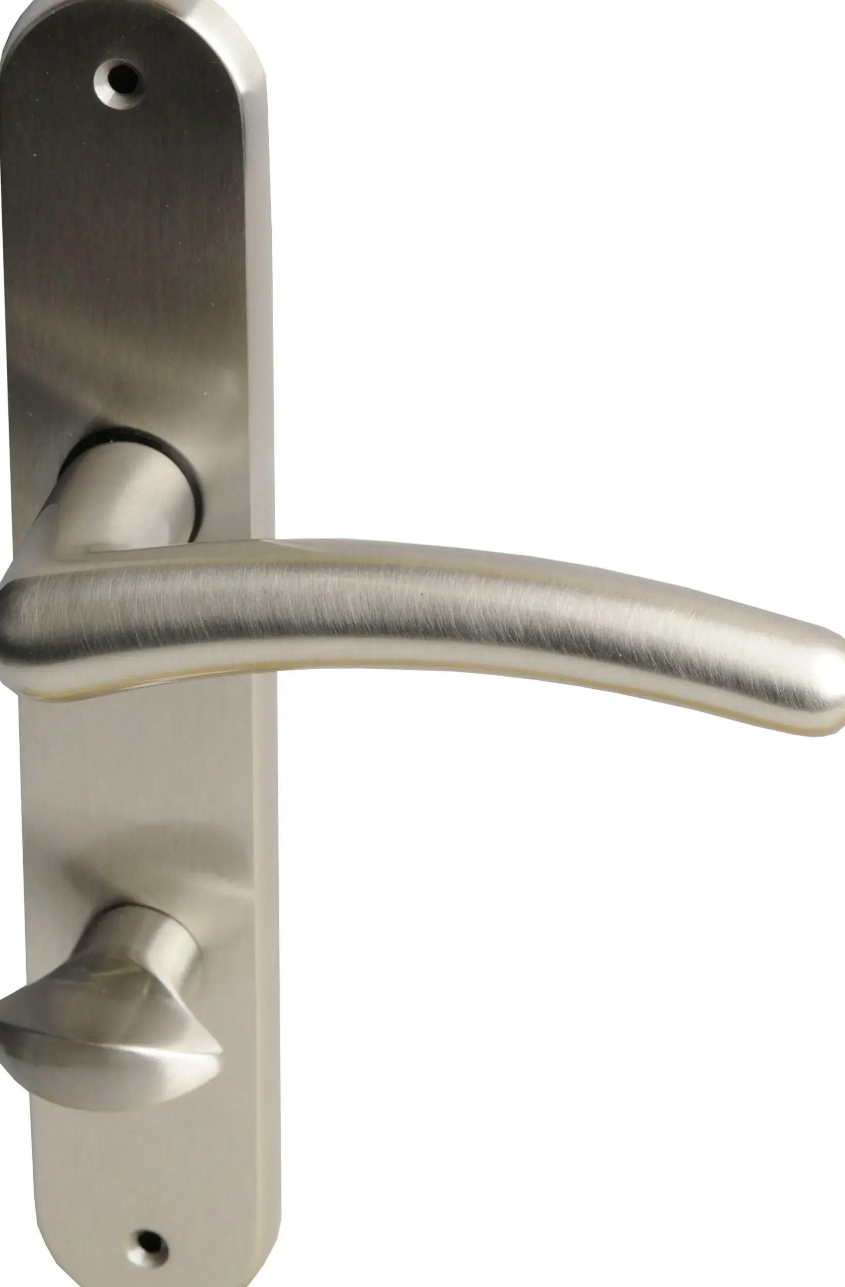 Südmetall WC-Türgriff-Garnitur Langschild Franziska Messing satiniert silber 225 x 40 mm