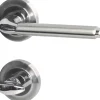 Südmetall WC-Türgriff-Garnitur Rosette Natal II Messing satiniert chrom Ø 55 mm