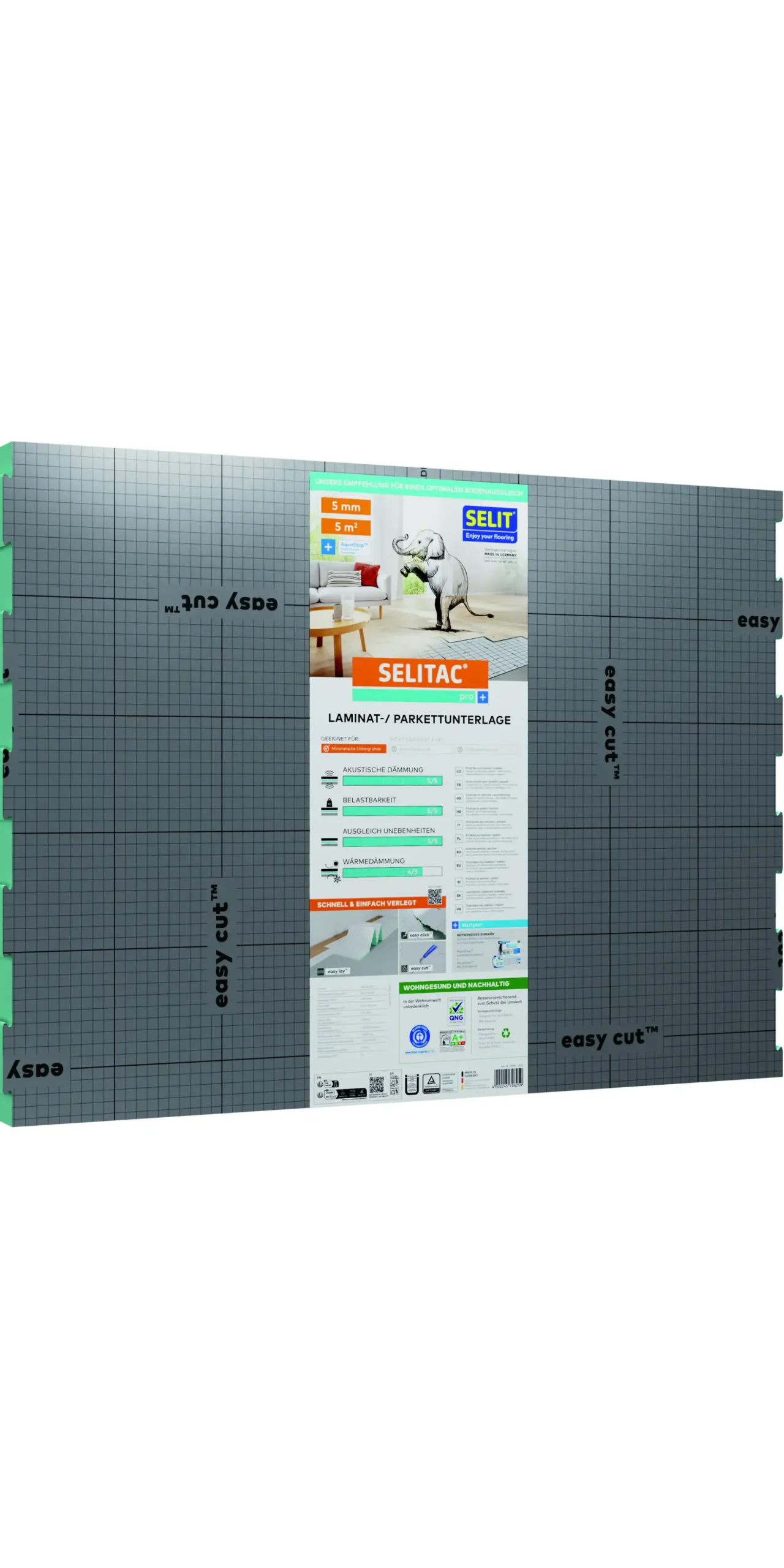 Selitac Trittschalldämmung Parkett- & Laminat 5 mm 5 m²