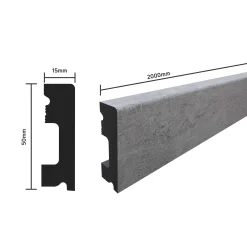 SELITSTYLE Sockelleiste FBL50 Fliese Patio 2000 x 50 x 15 mm wasserfest
