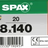 Spax Holzbauschrauben 8 x 140 mm T40 Teilgewinde - 20 Stk.