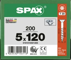 Spax Universalschrauben 5 x 120 mm T20 Teilgewinde - 200 Stk.