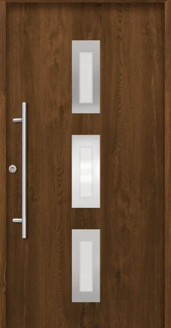 Splendoor Haustür Passivedoor Premium B02 RC2 Nussbaum DIN Links 110 x 210 cm