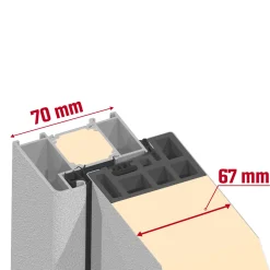 Splendoor Haustür Passivedoor Premium B07 RC2 Weiß DIN Links 100 x 210 cm