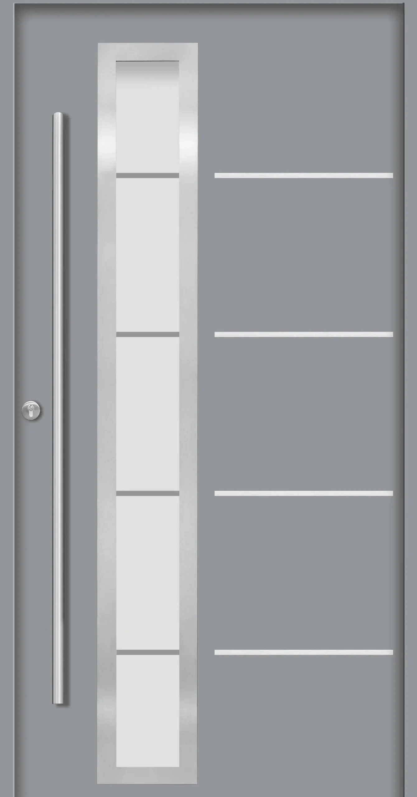 Splendoor Haustür Passivedoor Premium B06 Grau DIN Links 100 x 210 cm