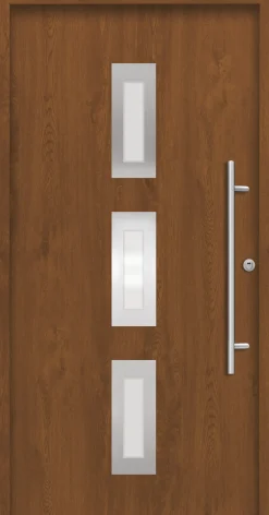 Splendoor Haustür Passivedoor Premium B02 RC2 Golden Oak DIN Rechts 100 x 210 cm