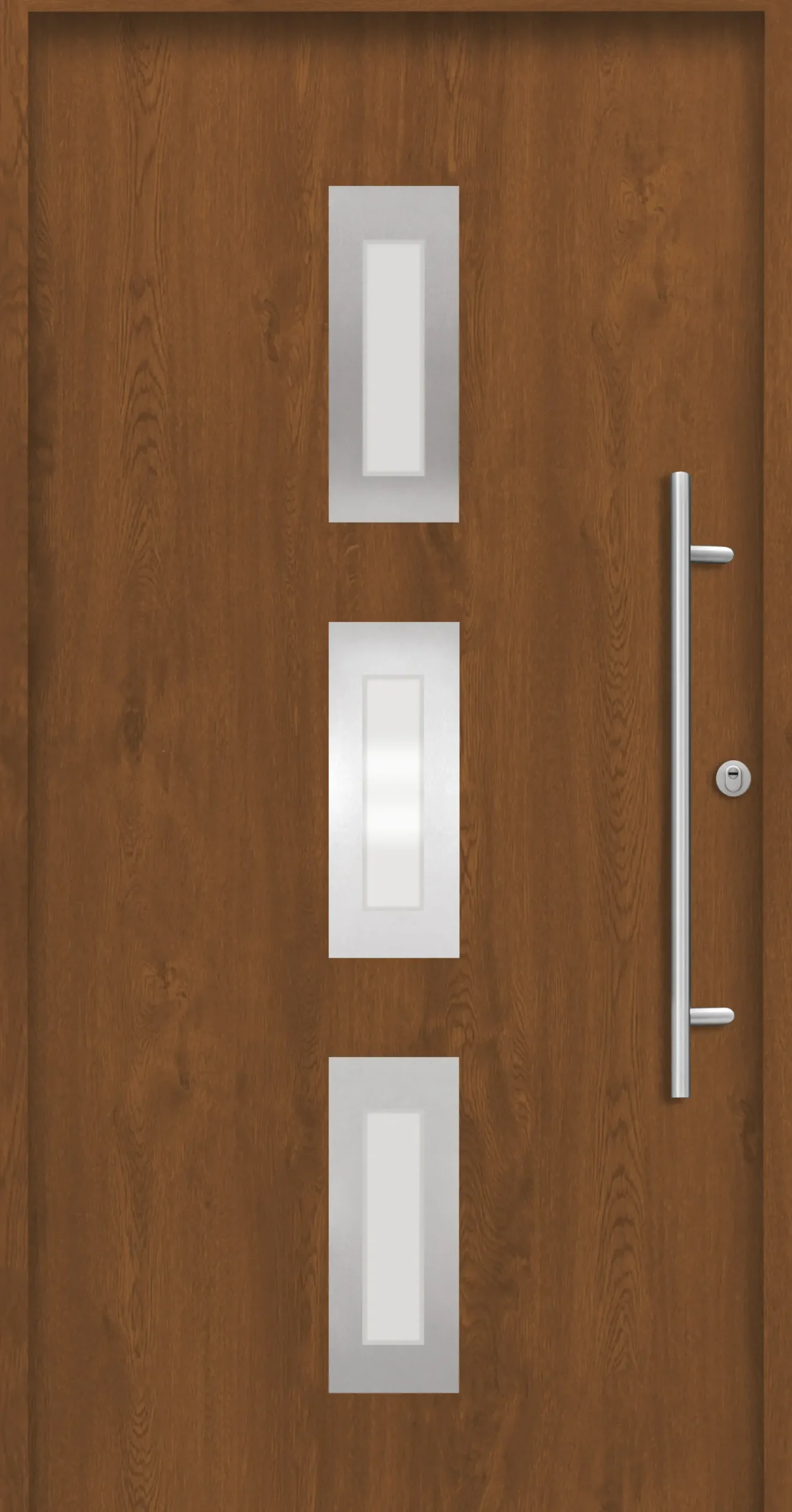 Splendoor Haustür Passivedoor Premium B02 RC2 Golden Oak DIN Rechts 100 x 210 cm