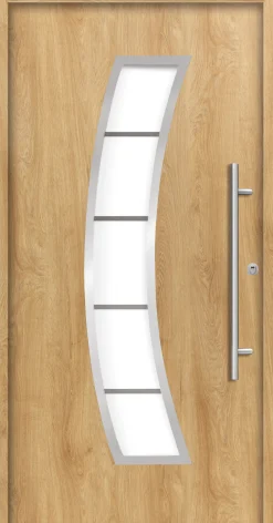 Splendoor Haustür Passivedoor Premium P14 RC2 Eiche Natur DIN Rechts 100 x 210 cm