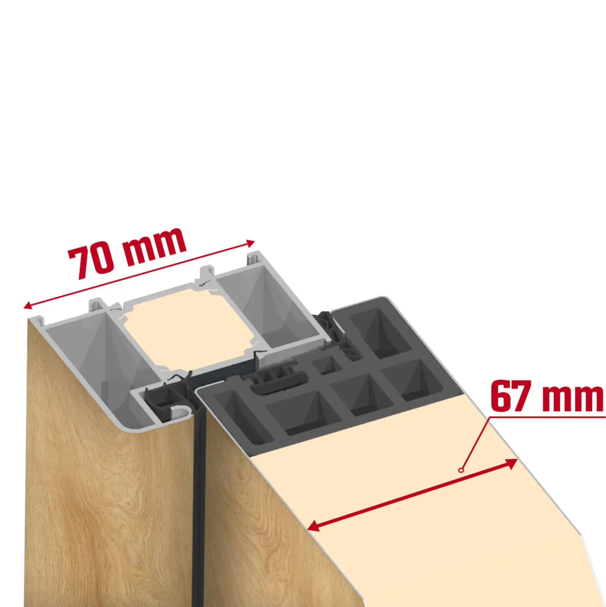 Splendoor Haustür Passivedoor Premium P14 RC2 Eiche Natur DIN Rechts 100 x 210 cm