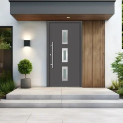 Splendoor Haustür Passivedoor Premium B02 Anthrazit DIN Links 110 x 210 cm