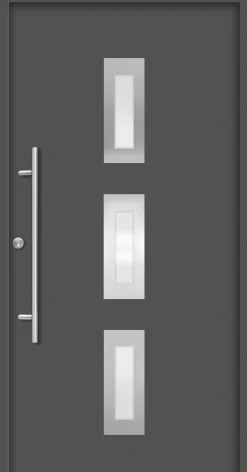Splendoor Haustür Passivedoor Premium B02 Anthrazit DIN Links 110 x 210 cm