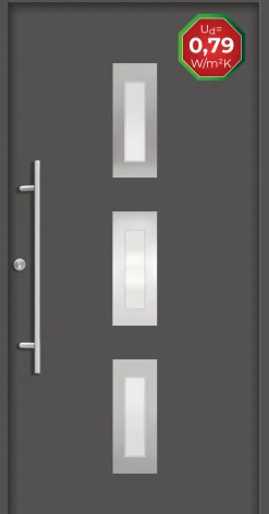 Splendoor Haustür Passivedoor Premium B02 Anthrazit DIN Links 110 x 210 cm