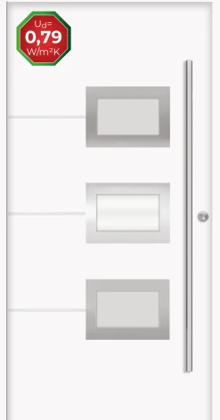 Splendoor Haustür Passivedoor Premium B03 Weiß DIN Rechts 100 x 210 cm