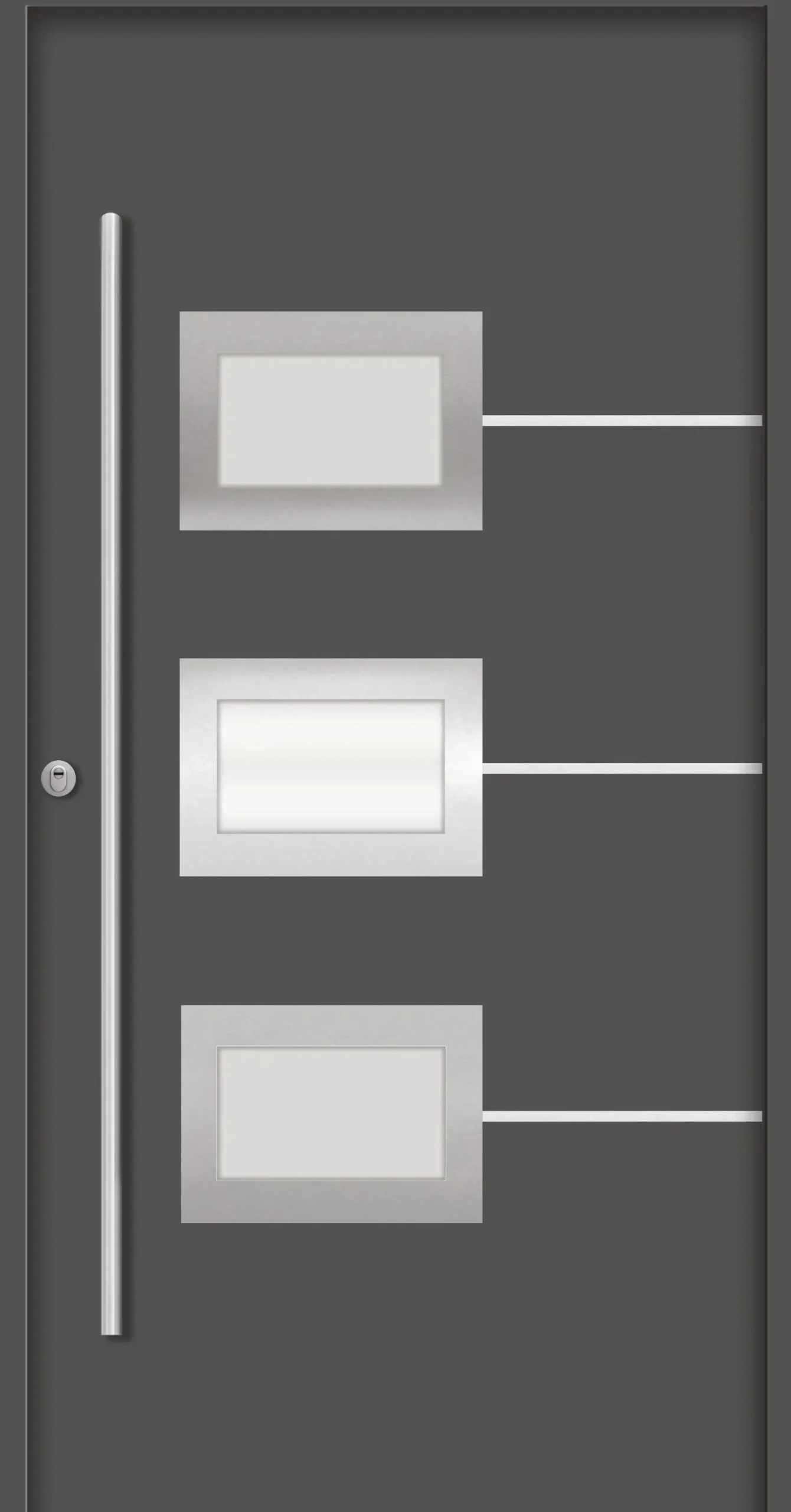 Splendoor Haustür Passivedoor Premium B03 RC2 Anthrazit DIN Links 110 x 210 cm