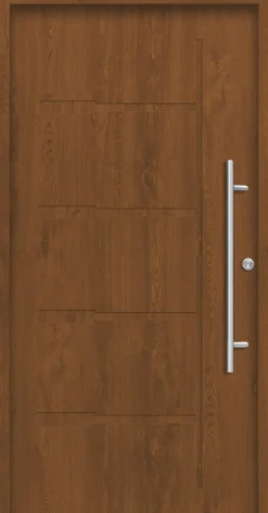 Splendoor Haustür Passivedoor Premium H1 Golden Oak DIN Rechts 110 x 210 cm