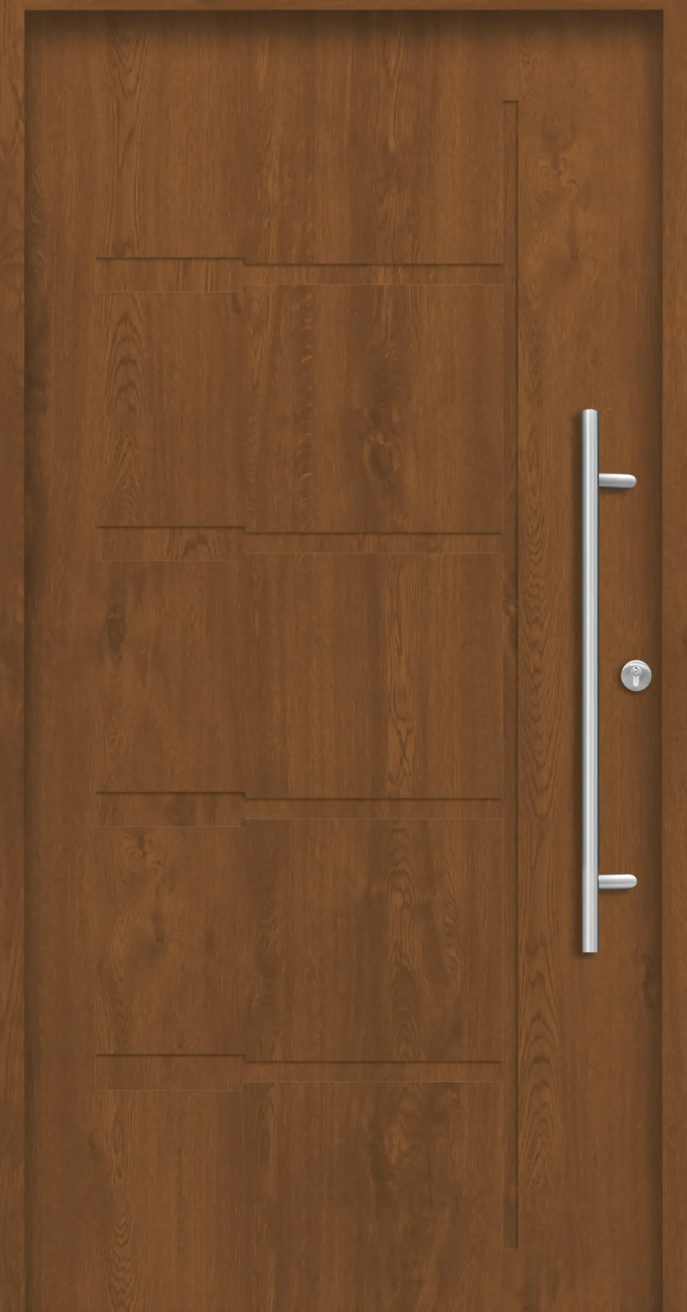 Splendoor Haustür Passivedoor Premium H1 Golden Oak DIN Rechts 110 x 210 cm