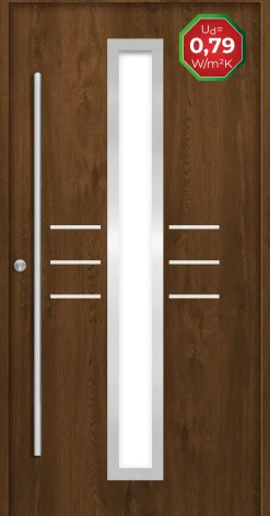 Splendoor Haustür Passivedoor Premium B07 Nussbaum DIN Links 110 x 210 cm