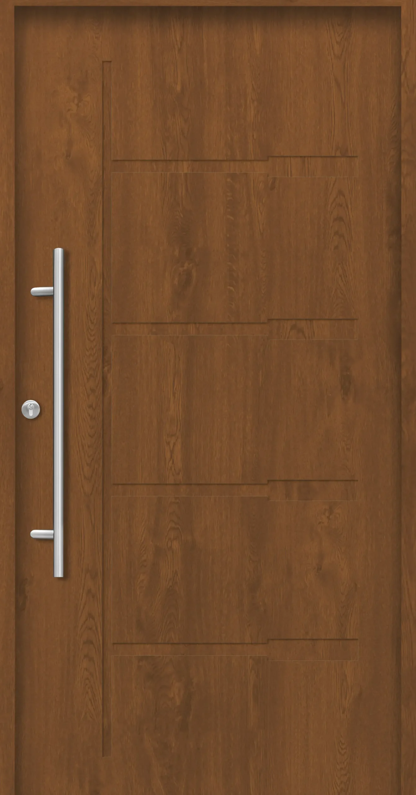 Splendoor Haustür Passivedoor Premium H1 Golden Oak DIN Links 110 x 210 cm