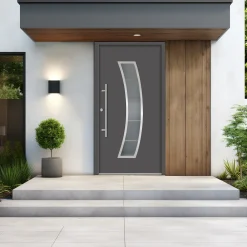 Splendoor Haustür Passivedoor Premium P14 Anthrazit DIN Links 110 x 210 cm