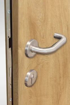 Splendoor Haustür Passivedoor Premium B06 RC2 Eiche Natur DIN Rechts 110 x 210 cm