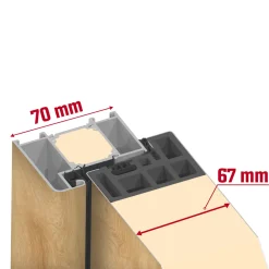 Splendoor Haustür Passivedoor Premium B06 RC2 Eiche Natur DIN Rechts 110 x 210 cm