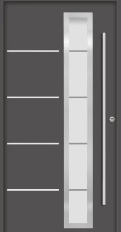 Splendoor Haustür Passivedoor Premium B06 RC2 Anthrazit DIN Rechts 110 x 210 cm