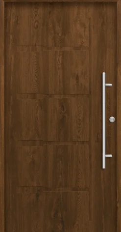 Splendoor Haustür Passivedoor Premium H1 Nussbaum DIN Rechts 110 x 210 cm