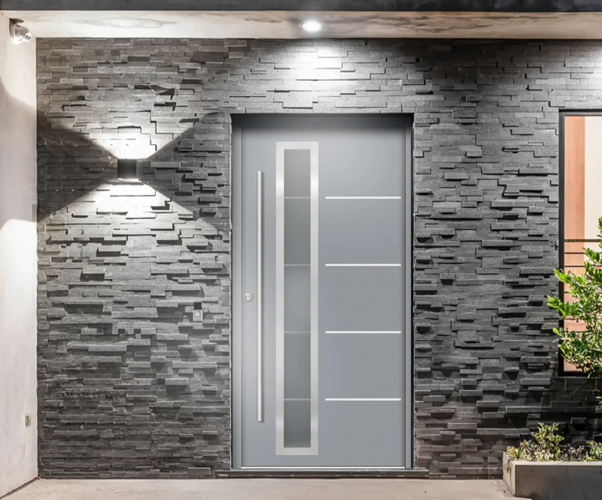 Splendoor Haustür Passivedoor Premium B06 Grau DIN Links 110 x 210 cm