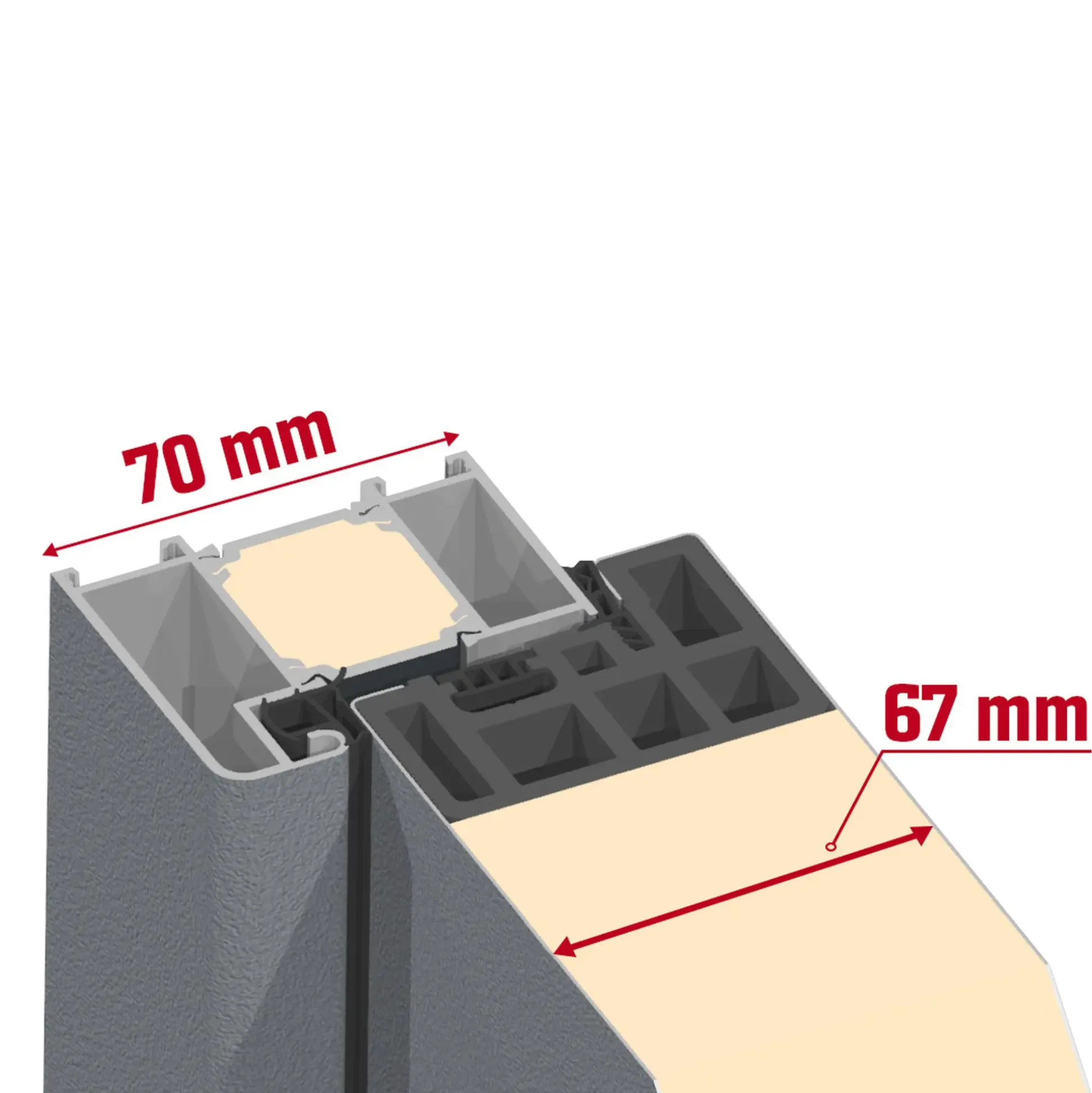 Splendoor Haustür Passivedoor Premium B06 Grau DIN Links 110 x 210 cm