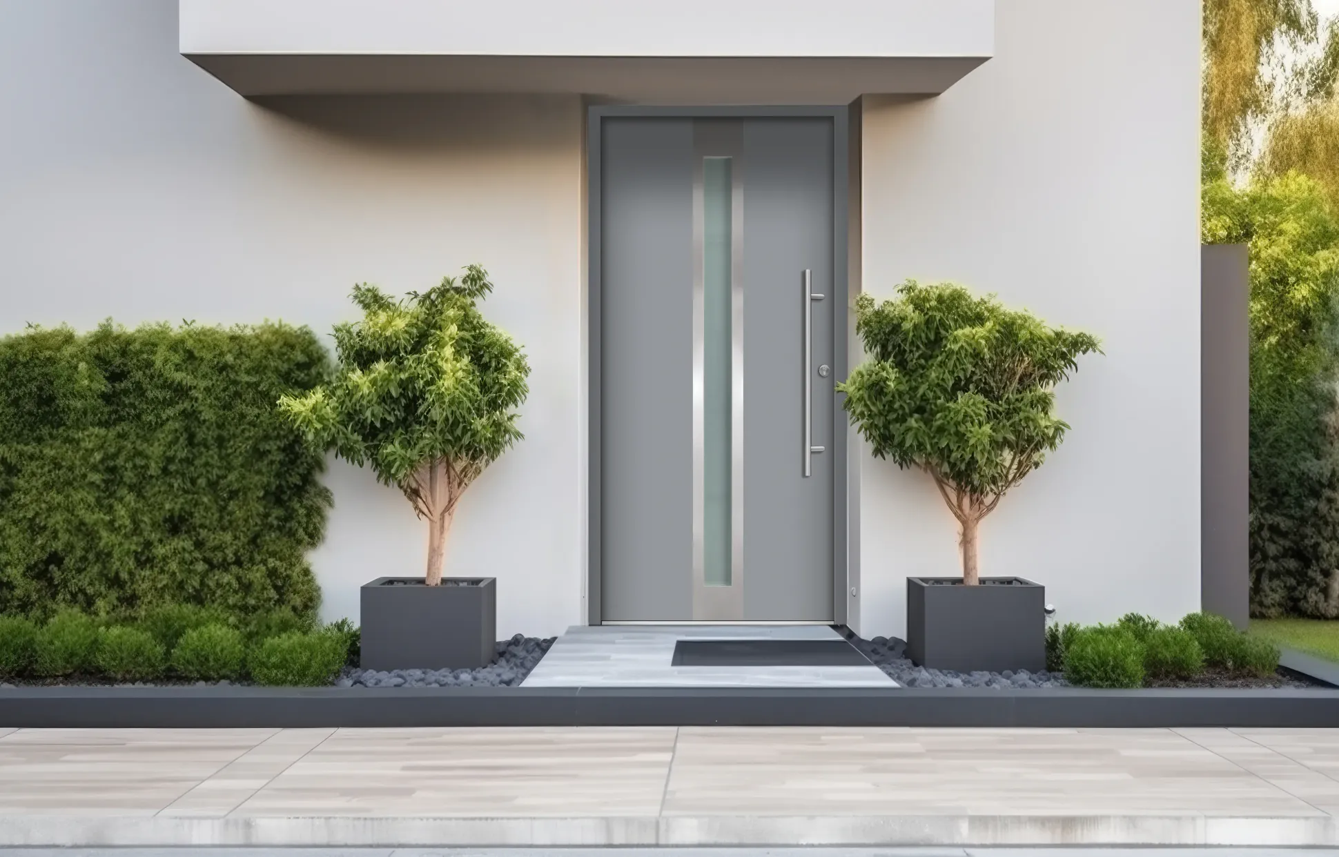 Splendoor Haustür Passivedoor Premium B01 Grau DIN Rechts 110 x 210 cm