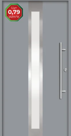 Splendoor Haustür Passivedoor Premium B01 Grau DIN Rechts 110 x 210 cm