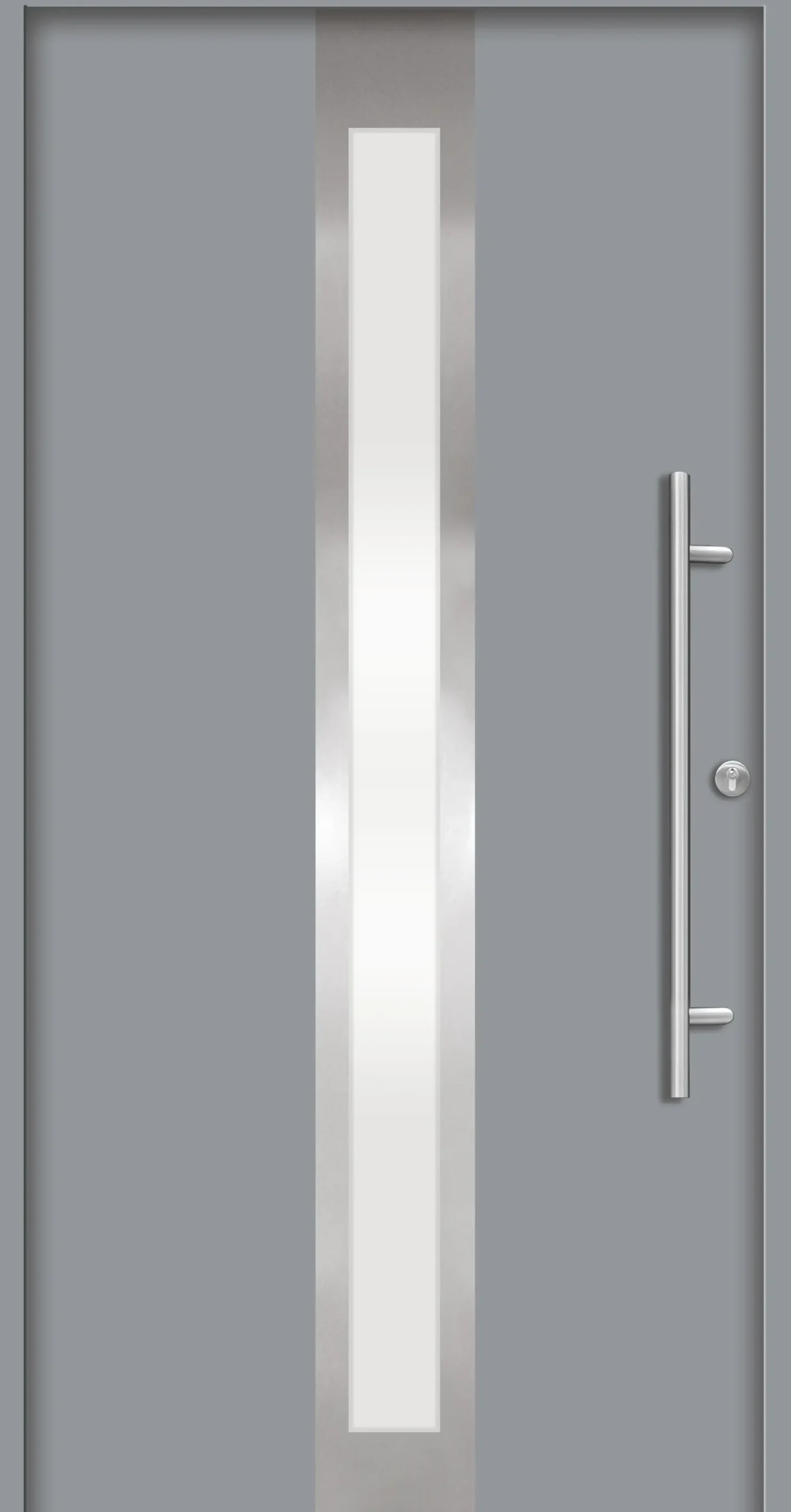Splendoor Haustür Passivedoor Premium B01 Grau DIN Rechts 110 x 210 cm