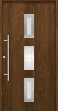 Splendoor Haustür Passivedoor Premium B02 Nussbaum DIN Links 110 x 210 cm