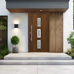 Splendoor Haustür Passivedoor Premium B02 Nussbaum DIN Links 110 x 210 cm