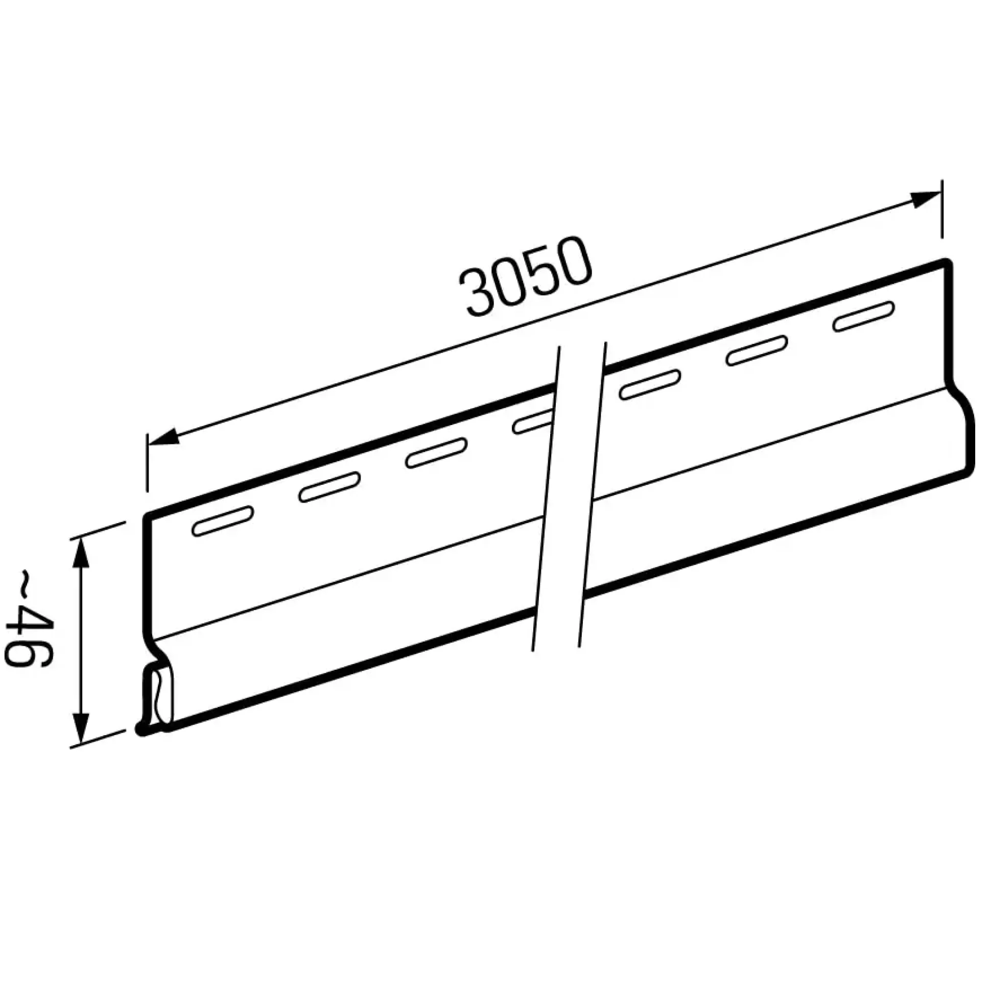 Starterleiste für Fassadenverkleidung 305 cm