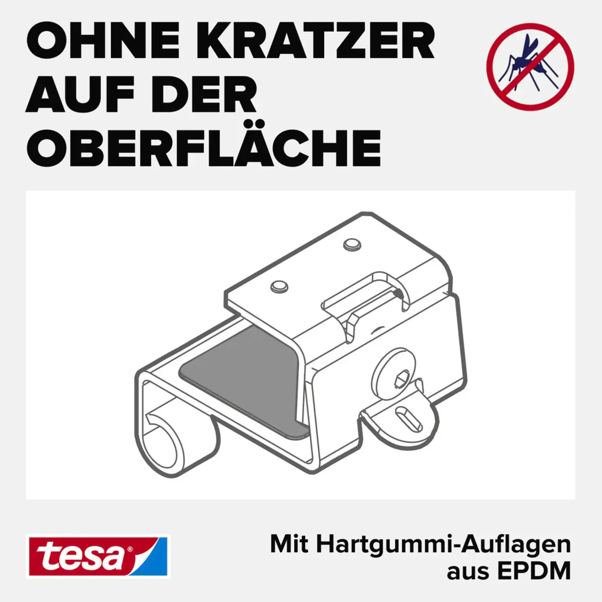 tesa Adapter FALT 35 x 43 x 48 mm anthrazit