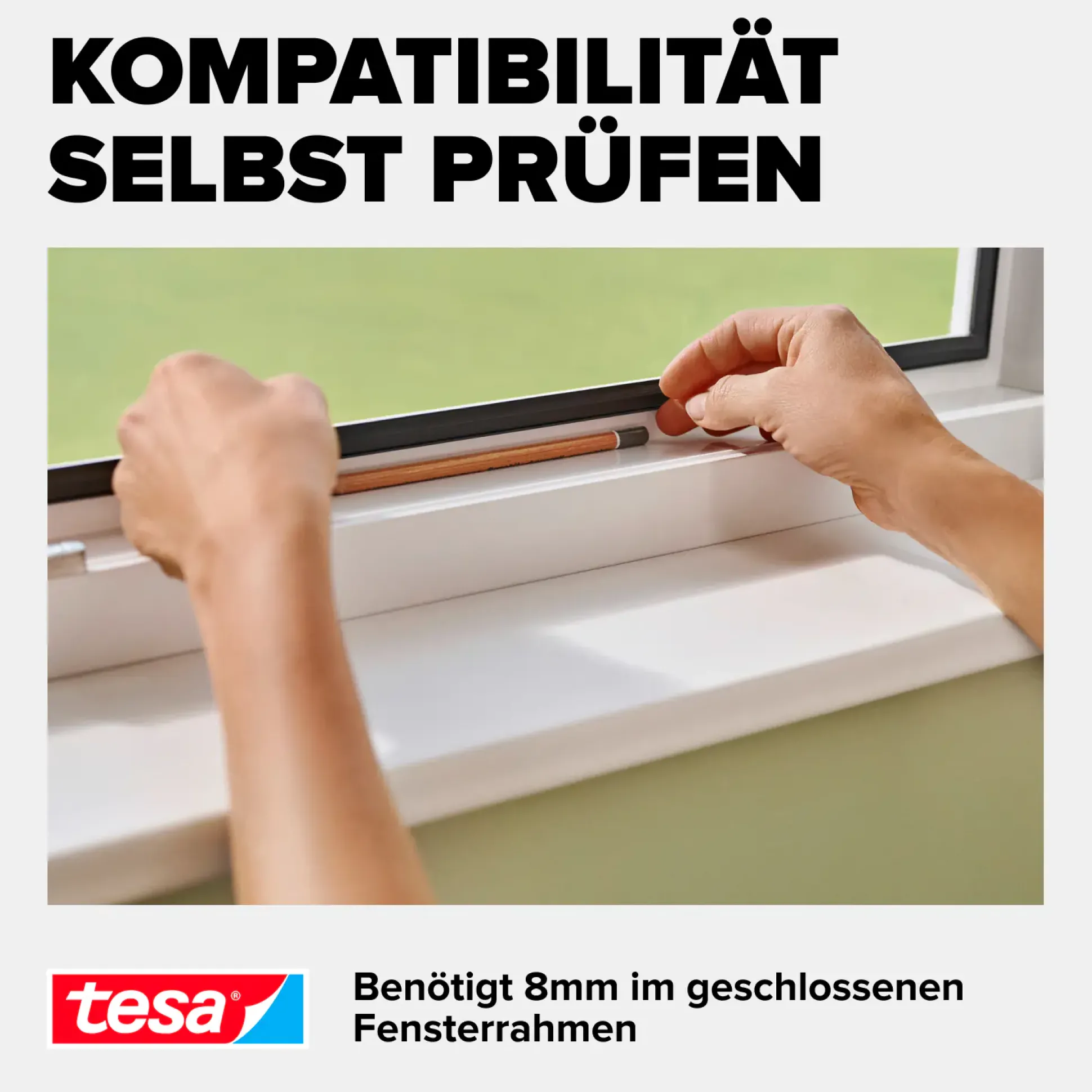 tesa Anklipsrahmen Fliegengitter 120 x 140 cm anthrazit