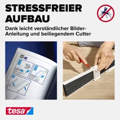 tesa Fliegengitter Alu-Dachfenster Plissee 114 x 160 cm anthrazit