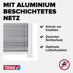 tesa Fliegengitter Alu-Dachfenster Plissee 114 x 160 cm anthrazit
