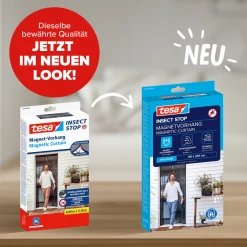 tesa Fliegengitter Magnetvorhang 90 x 210 cm anthrazit