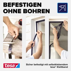 tesa Fliegengitter Magnetvorhang 90 x 210 cm anthrazit