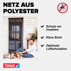 tesa Fliegengitter Magnetvorhang 80 x 200 cm anthrazit