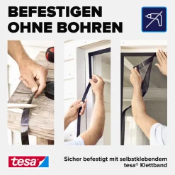 tesa Fliegengitter Magnetvorhang 100 x 220 cm anthrazit