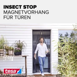 tesa Fliegengitter Magnetvorhang 100 x 220 cm anthrazit