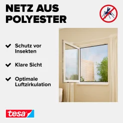 tesa Fliegengitter STANDARD 130 x 150 cm anthrazit individuell kürzbar