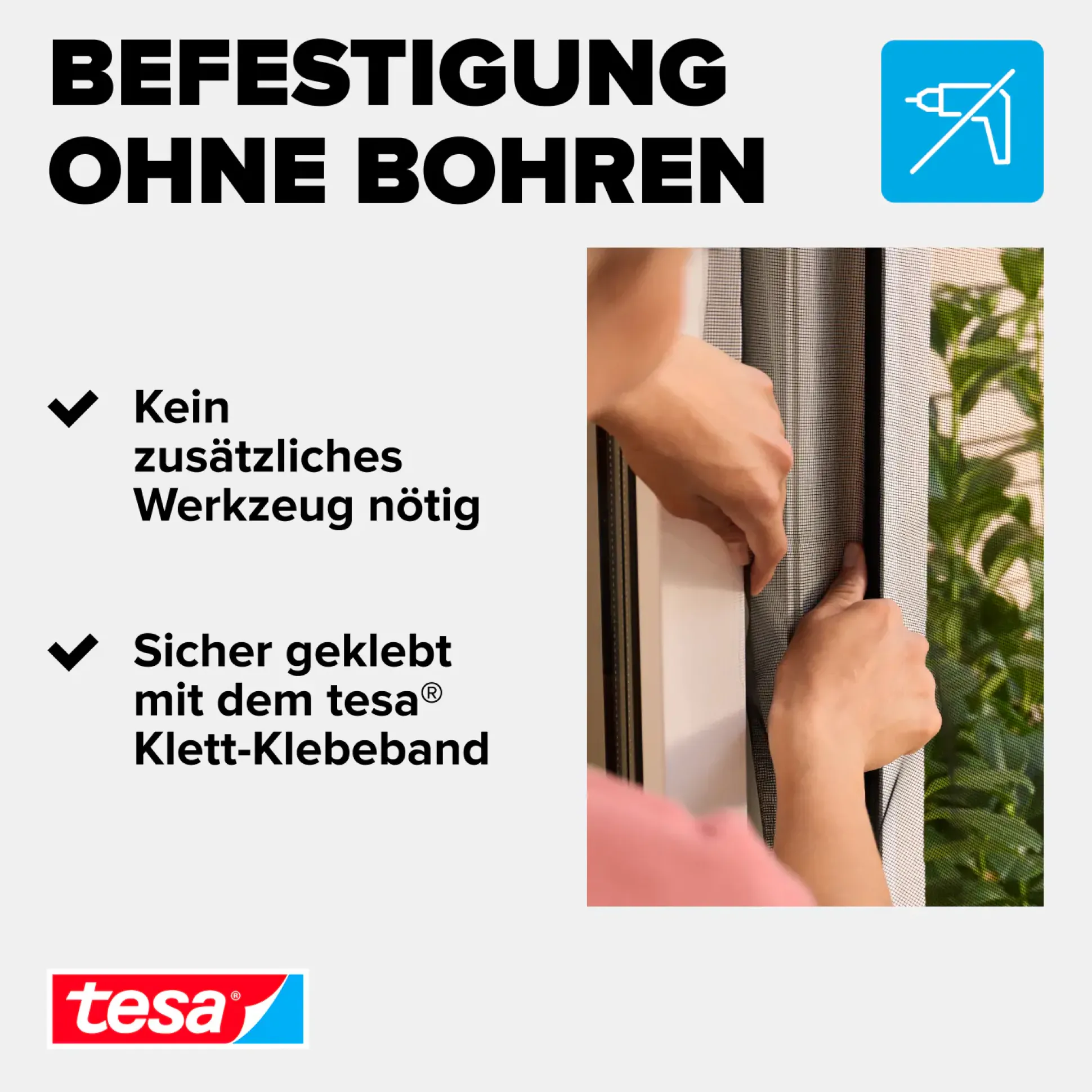 tesa Fliegengitter STANDARD 130 x 150 cm anthrazit individuell kürzbar
