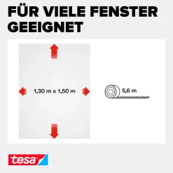 tesa Fliegengitter STANDARD 130 x 150 cm weiß individuell kürzbar