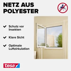 tesa Fliegengitter STANDARD 150 x 180 cm anthrazit individuell kürzbar